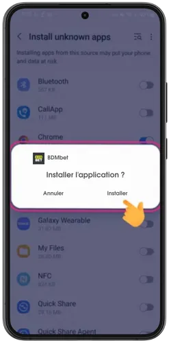 Installer l application