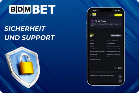 Sicherheit und support, bdm bet anmelden